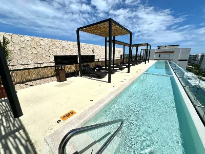 Departamento Amueblado en Renta de 1 Recámara con Rooftop e Infinity Pool | Ummbal (Av. Huayacán / Prolongación La Luna) — foto 11