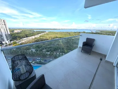 Departamento Amueblado en Renta de 2 Recámaras con Vista al Mar | Malecón Américas (Torre Buenos Aires) — foto 15