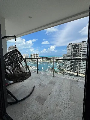 Departamento Amueblado en Renta en Blume Puerto Cancún | 3 Recámaras con Terraza — foto 11