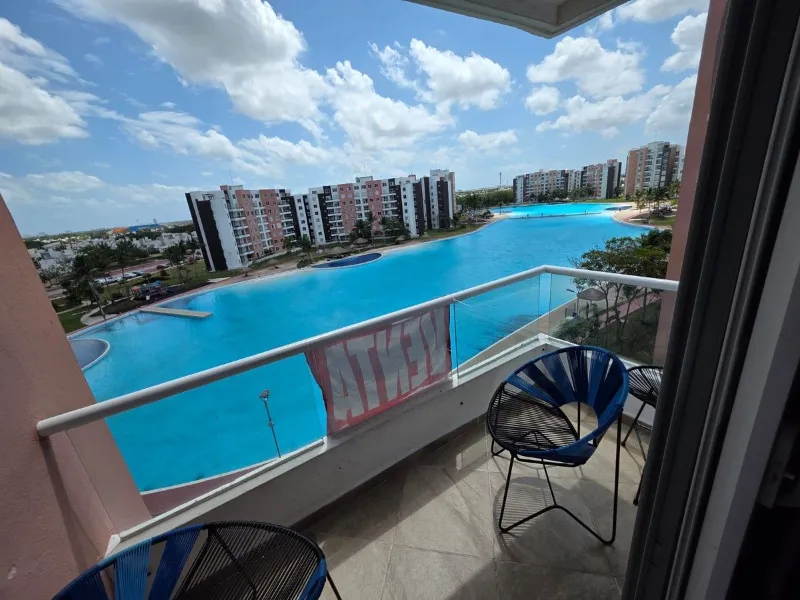 Departamento Amueblado de 3 Recámaras con Vista a la Laguna en Dream Lagoons